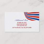 De Iconic. Red White Blue Political Republican Visitekaartje (Achterkant)