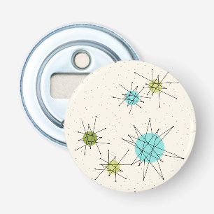 De iconische AtoomFlesopener van de Button Flesopener