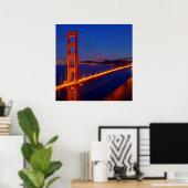 De iconische brug met San Francisco Poster (Thuiskantoor)