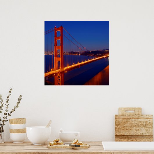 De iconische brug met San Francisco Poster (Keuken)