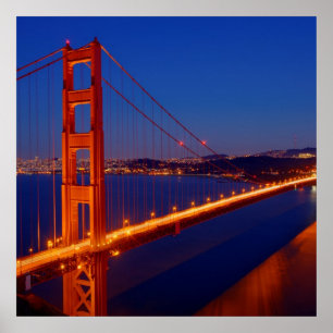 De iconische brug met San Francisco Poster