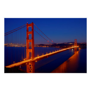 De iconische brug met San Francisco Poster