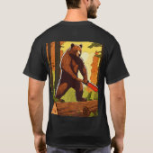 De iconische contouren van een eenvoudig, rustiek  t-shirt (Achterkant)