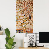 De iconische levensboom van Gustav Klimt Poster (Thuiskantoor)