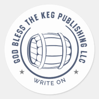 De iconische Logo van God Bless the Keg Publishing Ronde Sticker