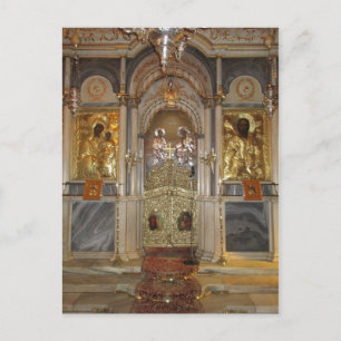 De iconostase, kerk van de Metamorphis, Syros Briefkaart