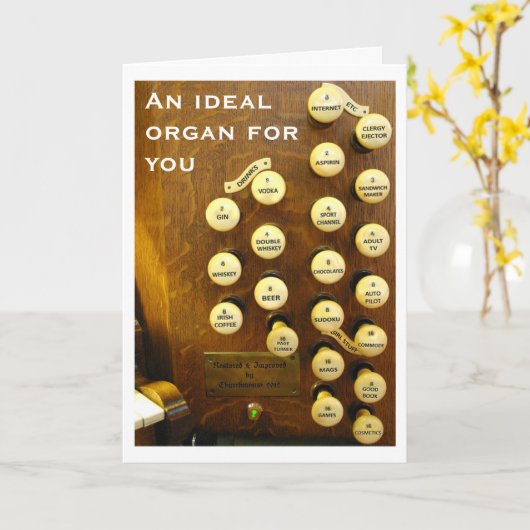 De ideale kaart van de orgaanverjaardag (Gele Bloem)