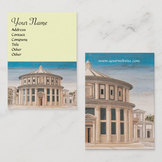 DE IDEALE STAD/RENAISSANCE ARCHITECTUUR,ARCHITECT VISITEKAARTJE (Voorkant / Achterkant)