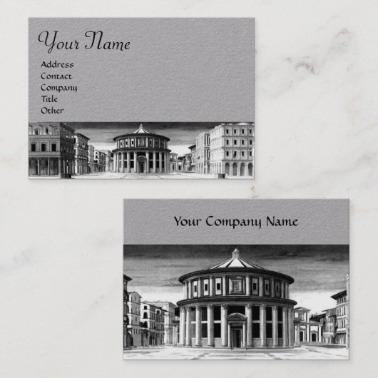 DE IDEALE STAD/RENAISSANCE ARCHITECTUUR,ARCHITECT VISITEKAARTJE (Voorkant / Achterkant)