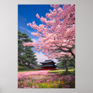 De Idyllische Roze Gebieden Poster