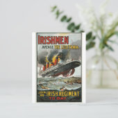 De Ier schaadt het Poster Lusitania_Propaganda Briefkaart (Staand voorkant)