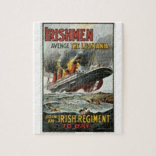 De Ier schaadt het Poster Lusitania_Propaganda Legpuzzel