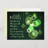 De Ieren die de Heer ontslaan jou, Shamrock Design Briefkaart (Voorkant / Achterkant)