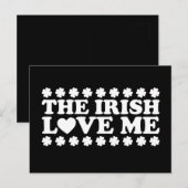 De Ieren houden van me Shamrock St Patrick's Day R Briefkaart (Voorkant / Achterkant)