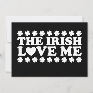 De Ieren houden van me Shamrock St Patrick's Day R Kaart