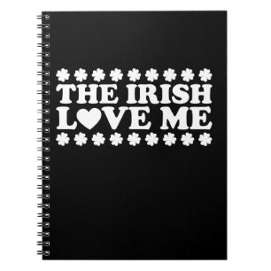 De Ieren houden van mij Shamrock St. Patrick's Dag Notitieboek