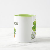 De Ieren. Tricolor Shamrocks Custom Name Mok (Midden)