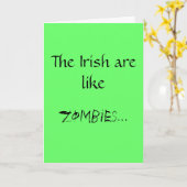 De Ieren zijn als zombieën… Kaart (Gele Bloem)