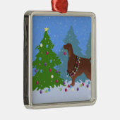 De Iers Ster Decorting Tree in het bos Metalen Ornament (Rechts)