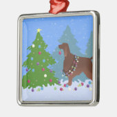 De Iers Ster Decorting Tree in het bos Metalen Ornament (Links)