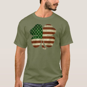 De Ierse Amerikaanse Vlag van de Patriot van de T-shirt