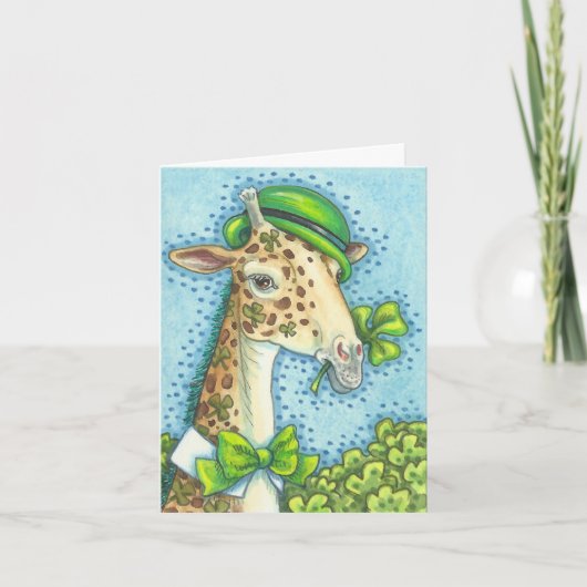 DE IERSE GIRAFFE ST. PATRICK'S DAY NOTE KAART (Voorkant)
