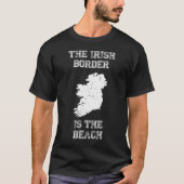 De Ierse grens is het strand T-shirt (Voorkant)