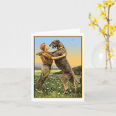 De "Ierse Groet van de Wolfshond " Kaart (Gele Bloem)