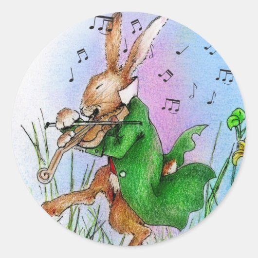 DE IERSE HARE RONDE STICKER (Voorkant)