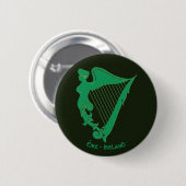 De Ierse harp - een symbool van Ierland Ronde Button 5,7 Cm (Voorkant /achterkant)
