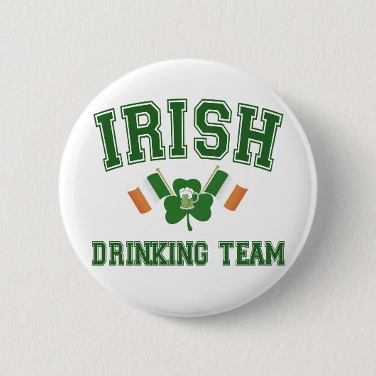 De Ierse het Drink knoop van het Team Ronde Button 5,7 Cm (Voorkant)