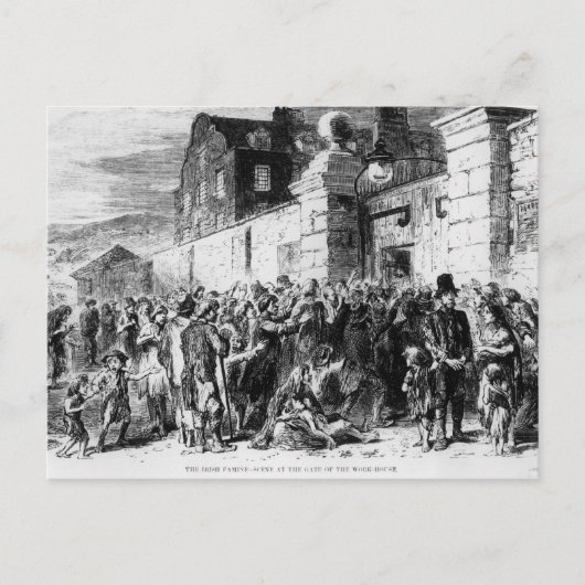 De Ierse hongersnood Briefkaart (Voorkant)