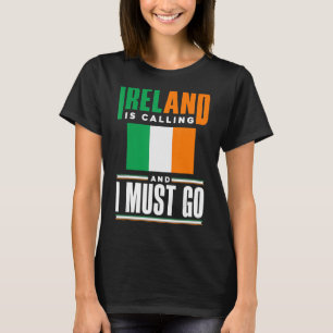 de ierse ierse vlag van ierland roept op en t-shirt