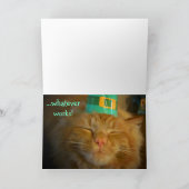 De Ierse Kat wil een Kus Kaart (Binnen)