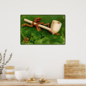 De Ierse pijp St. Patrick's Day-poster Poster (Keuken)