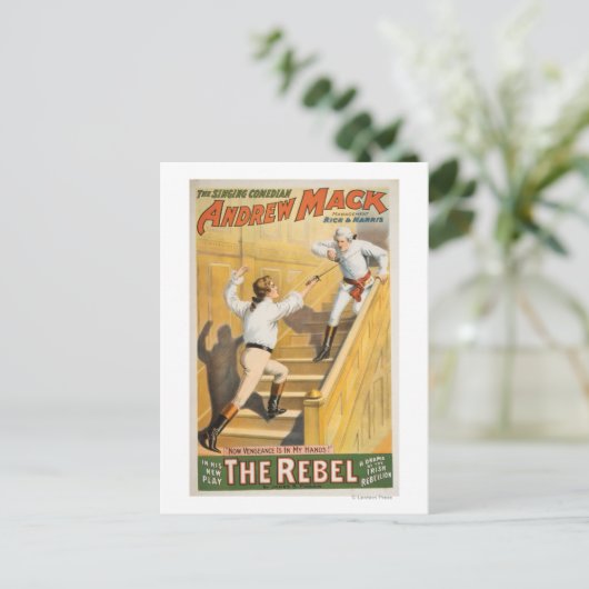 De Ierse rebellenbeweging Drama - Fencing Briefkaart (Staand voorkant)