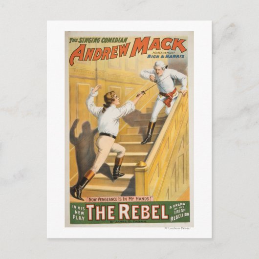 De Ierse rebellenbeweging Drama - Fencing Briefkaart (Voorkant)
