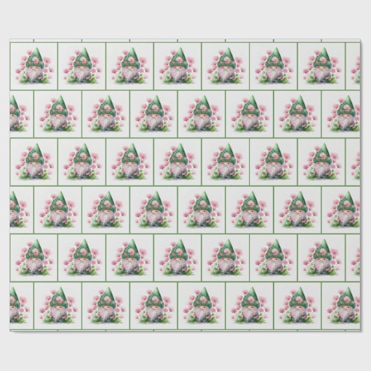 de ierse rechaun in de tuin cadeaupapier (Vlak)