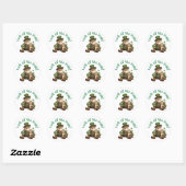 De Ierse ronde Sticker Cat & Leprechaun (Vel)