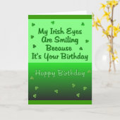 De Ierse Verjaardag van Ogen Kaart (Gele Bloem)