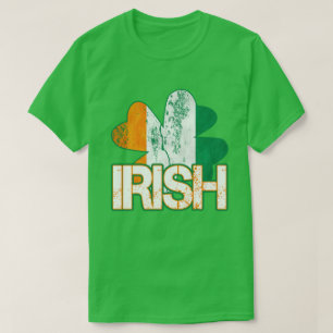De Ierse (Verontruste) T-shirts van de Vlag van de