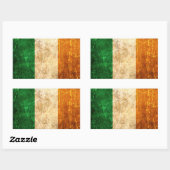 De Ierse vlag met de kraakbek en de slechtste Rechthoekige Sticker (Vel)