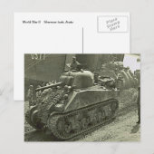 De    IISherman-tank uit de Tweede Wereldoorlog is Briefkaart (Voorkant / Achterkant)