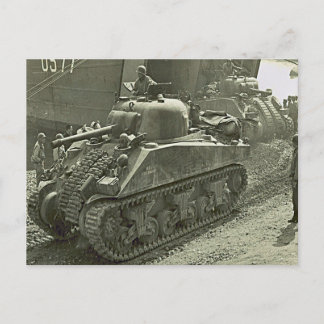 De IISherman-tank uit de Tweede Wereldoorlog is Briefkaart