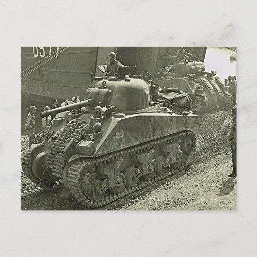 De    IISherman-tank uit de Tweede Wereldoorlog is Briefkaart (Voorkant)
