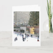 De Ijsbaan van het Centrum van Rockefeller & de Feestdagen Kaart (Voorkant)