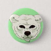 De ijsbeer // Knopspeld Ronde Button 5,7 Cm (Voorkant)