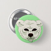 De ijsbeer // Knopspeld Ronde Button 5,7 Cm (Voorkant /achterkant)