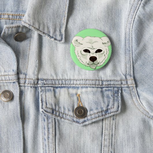 De ijsbeer // Knopspeld Ronde Button 5,7 Cm (In situ)