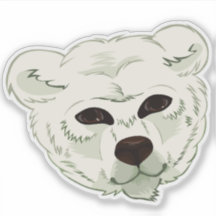 De ijsbeer // op maat gesneden vinyl sticker